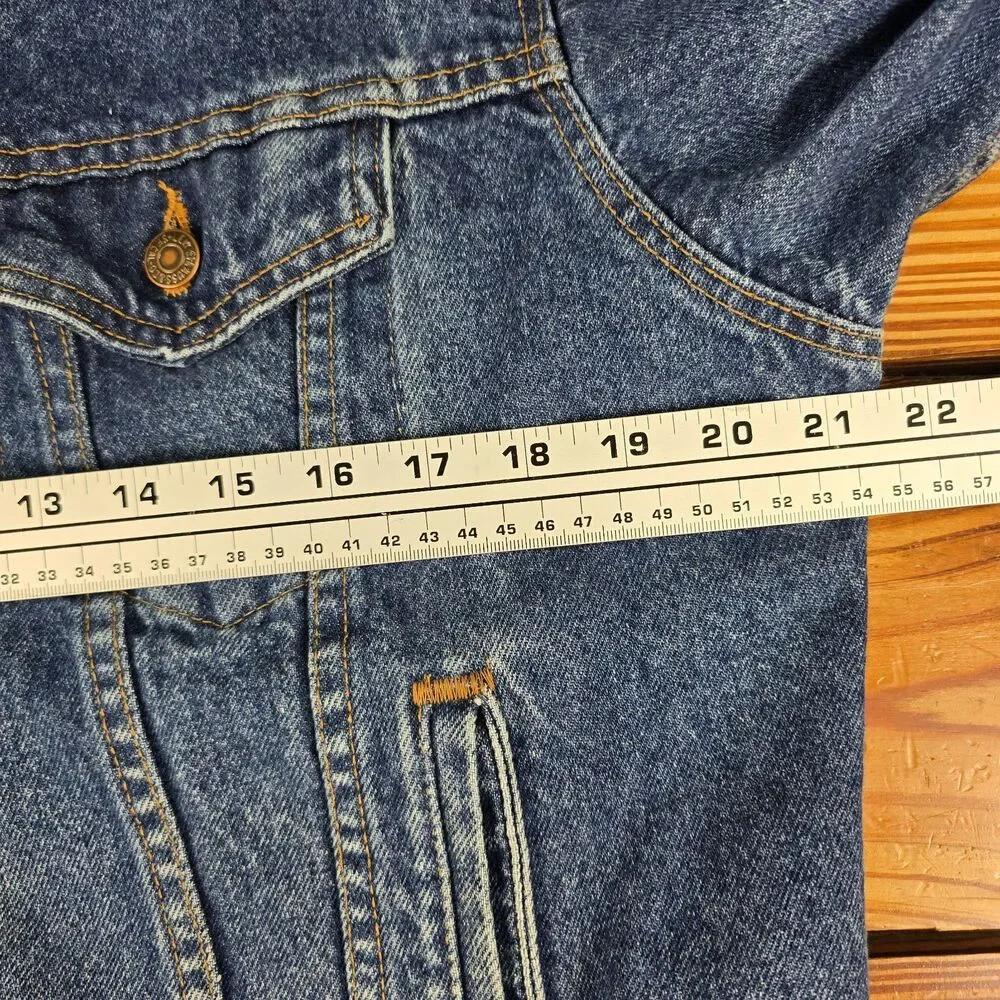 Vtg 70s 80s Levi's Denim Trucker Jacket USA Mens Medium Dark Wash 70507 0218